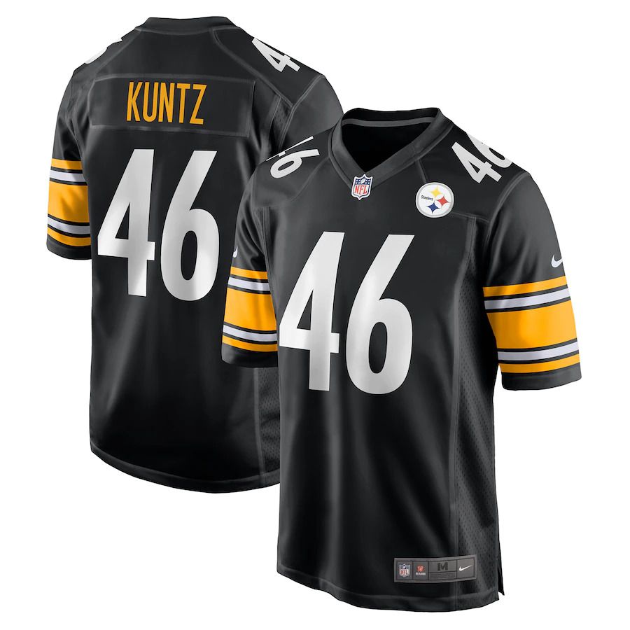 Men Pittsburgh Steelers 46 Christian Kuntz Nike Black Game NFL Jersey